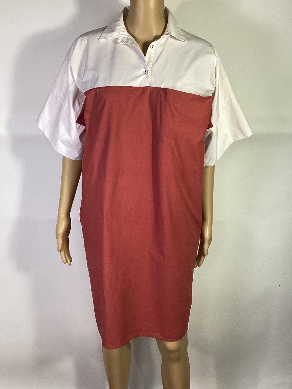 Bottega Veneta bicolor Cotton knee length Dress Sz